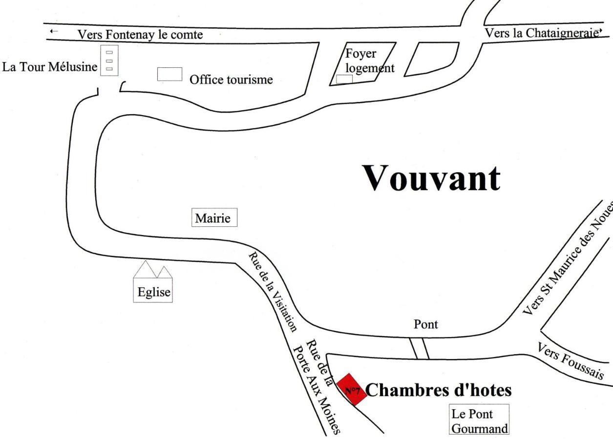 Chambres De La Porte Aux Moines Vouvant Kültér fotó